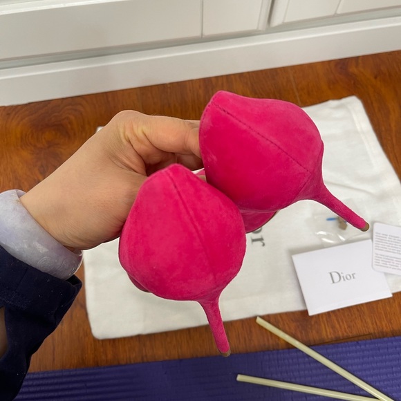 Christian Dior hot pink suede heels size 37 - Picture 15 of 16